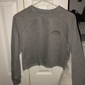 cropped sweatshirt, thin materia